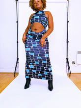 Load image into Gallery viewer, Vintage Geometric Belly Dress (12-18UK)
