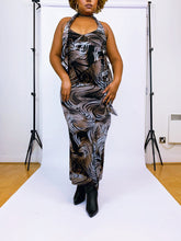 Load image into Gallery viewer, Vintage Y2K Karen Millen Swirl Long Halter Neck Dress (10-12UK)
