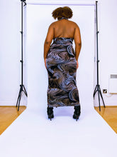 Load image into Gallery viewer, Vintage Y2K Karen Millen Swirl Long Halter Neck Dress (10-12UK)
