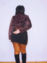 Load image into Gallery viewer, Chocolate Brown Fuzzy Co-ord 90s Upcycle by Sooki Sooki Vintage (12-14UK)

