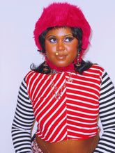 Load image into Gallery viewer, Hot Pink Furry Helmet Hat by Sooki Sooki Vintage (ONESIZE)
